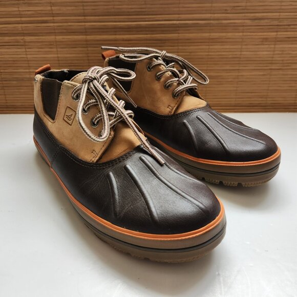 Sperry Rain Boot Top Sider Drake Mens 8M Waterproof Chukka Brown and Tan Clean - Picture 1 of 16